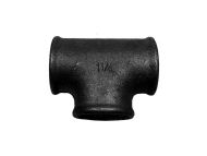 1-1/4" BSP Black Malleable Iron Equal Tee