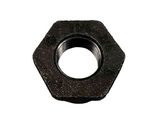 1-1/4" x 3/4" BSP Black Malleable Iron Reducing Bush