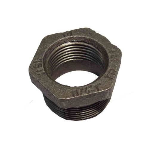 1-1/4" x 1" BSP Black Malleable Iron Reducing Bush