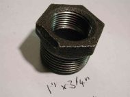 1" x 3/4" BSP Black Malleable Iron Reducing Bush