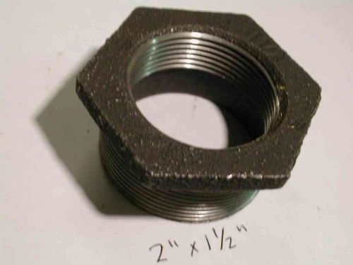 2" x 1-1/2" BSP Black Malleable Iron Reducing Bush