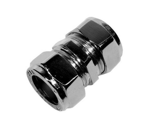 Chrome 15mm Compression Straight Coupling