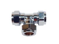 Chrome 15mm Compression Equal Tee