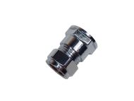 Chrome 15mm Compression x 1/2" BSP Female Iron Straight Adaptor