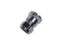 Chrome 15mm Compression x 1/2" BSP Female Iron Straight Adaptor