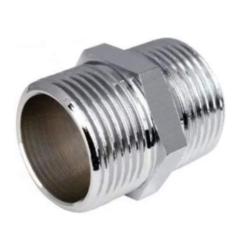 1/2" BSP Chrome Hex Nipple | Shower Hose Connector