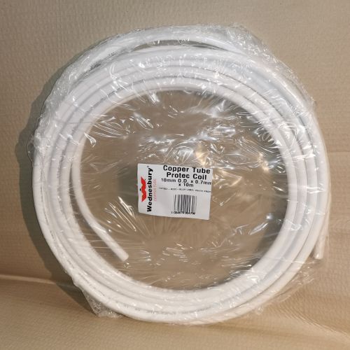 White Plastic Coated 10mm Copper Pipe For Heating Oil x 10m Coil
