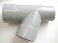 68mm Downpipe Tee Grey