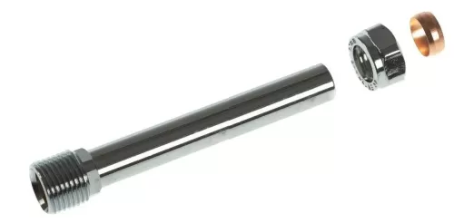 15mm Compression x 1/2" BSP Radiator Valve Extension Tail (100mm Long)