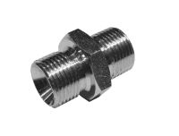 3/8" x 3/8" BSP Oil Line Adaptor Nipple (Flat x Cone Ends)