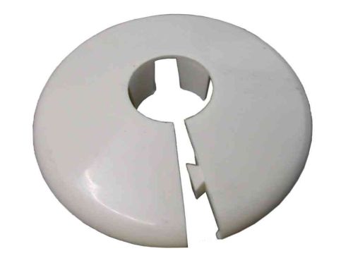 15mm White Radiator Pipe Collar / Cover