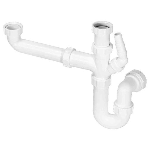 Bowl & Half Kitchen Sink Plumbing Kit McAlpine SK1 (1 Appliance Spigot)