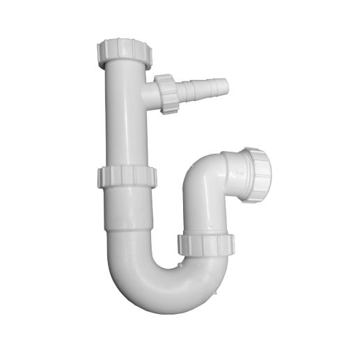 1-1/2" (40mm) P Trap With Washing Machine Waste Pipe Spigot Connection
