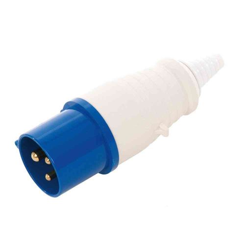 16A Blue Industrial Plug IP44 3 Pin
