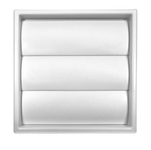 White Gravity Shutter Ventilation Outlet Grille 100mm (4")