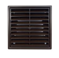 Brown Fixed Louvre Ventilation Grille 100mm (4")