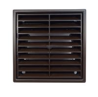 Brown Fixed Louvre Ventilation Outlet Grille 100mm (4")