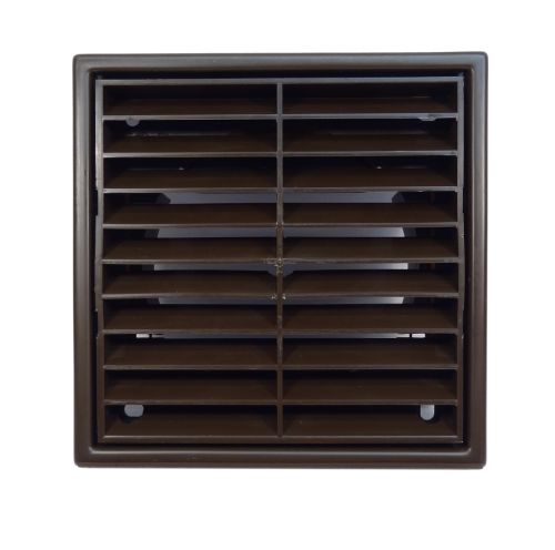 Brown Fixed Louvre Ventilation Grille 100mm (4")