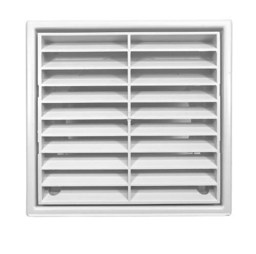 White Fixed Louvre Ventilation Outlet Grille 100mm (4")