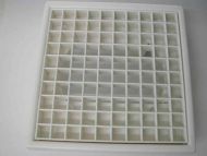 White Egg Box Vent 100mm (4")