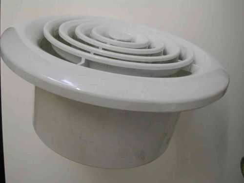 White Round Ceiling Ventilation Grille 100mm (4")