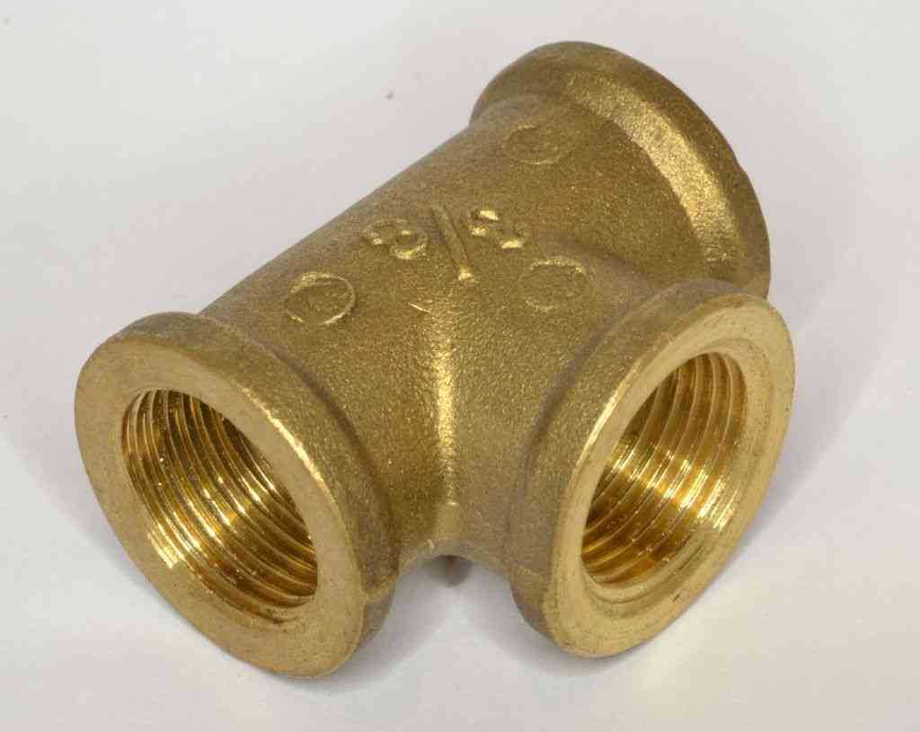 3/8 Inch BSP Brass Equal Tee