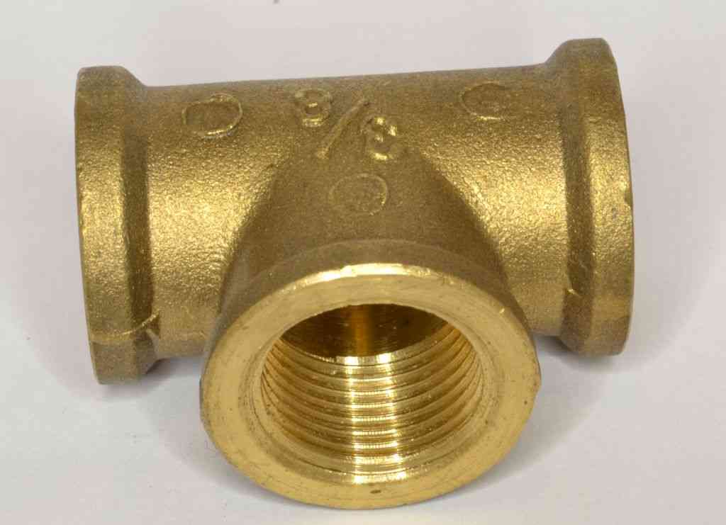 3/8 Inch BSP Brass Equal Tee