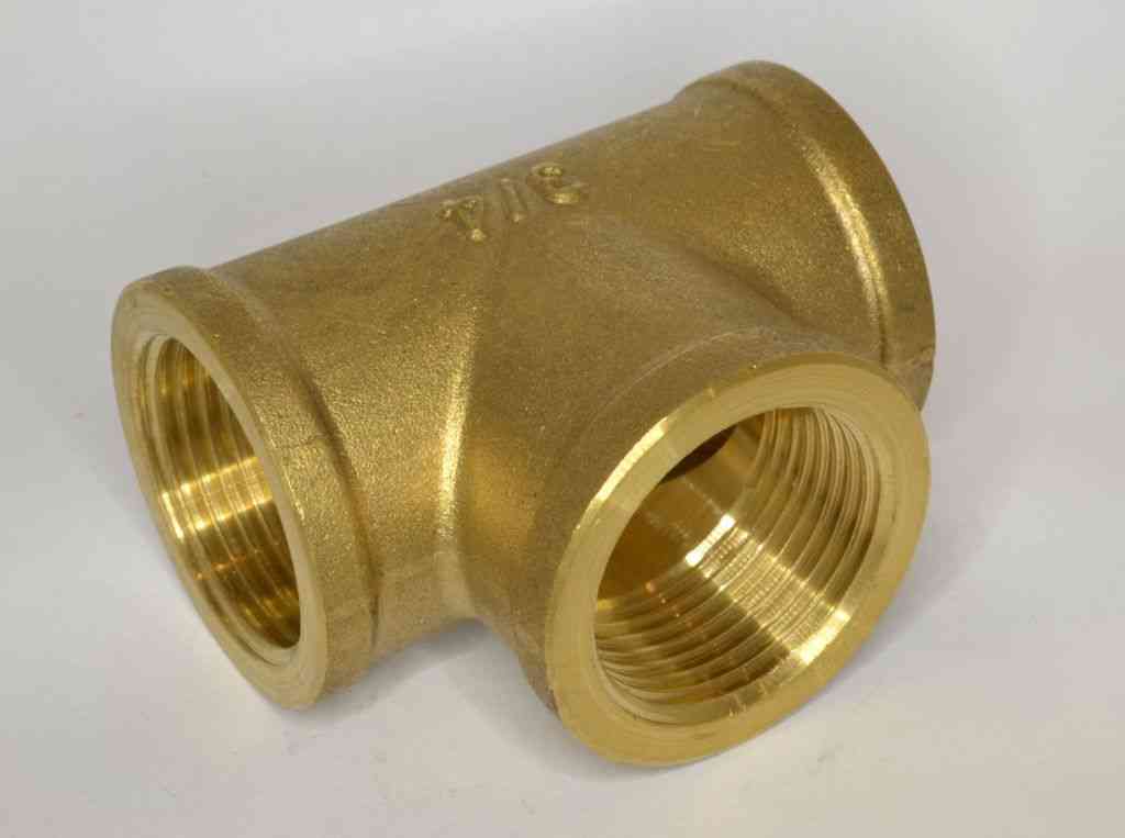 3/4 Inch BSP Brass Equal Tee