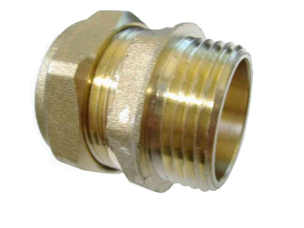 28MM COMPRESSION  X 1" INCH BSP MALE STRAIGHT COUPLER CONNECTOR ADAPTOR