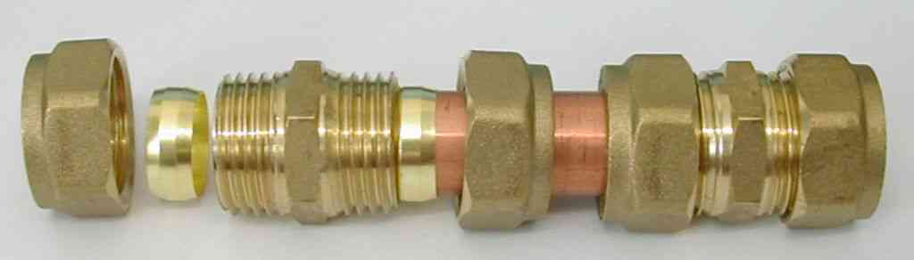 Compression plumbing fitting example