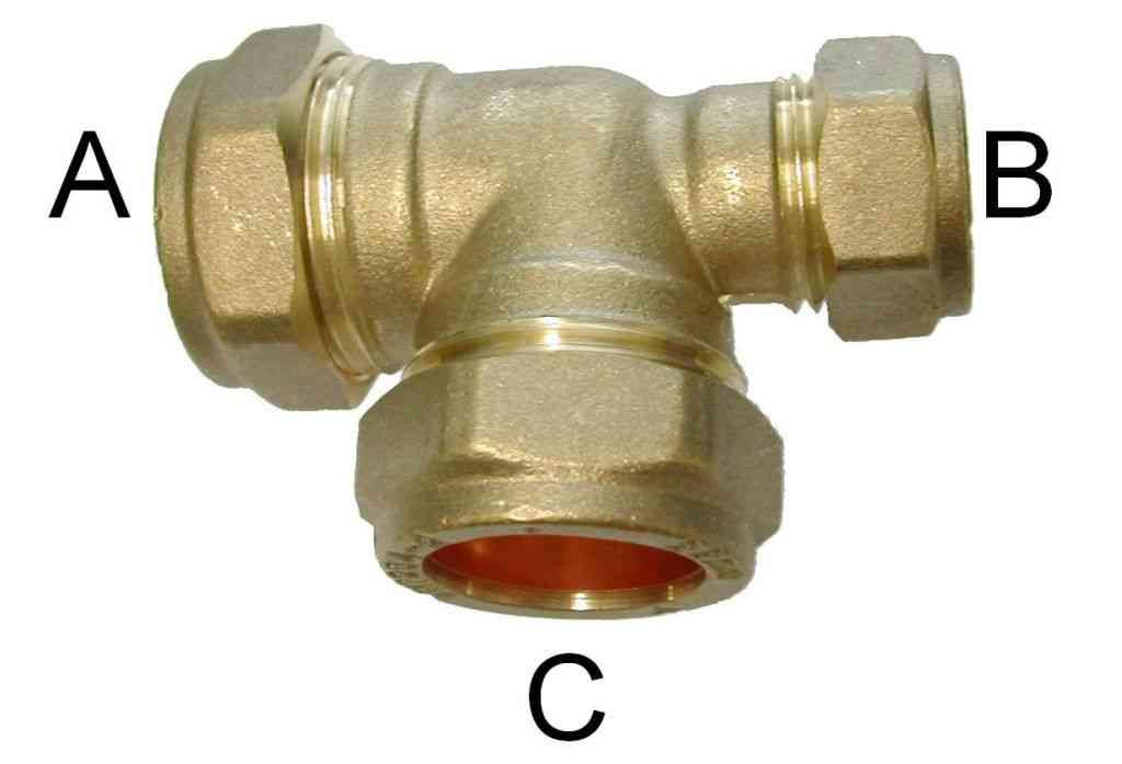 Reduced Branch Tee, Compression Fittings