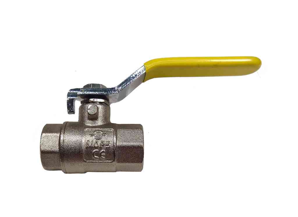 1/4 Inch BSP Lever Ball Valve | FxF | Yellow Handle