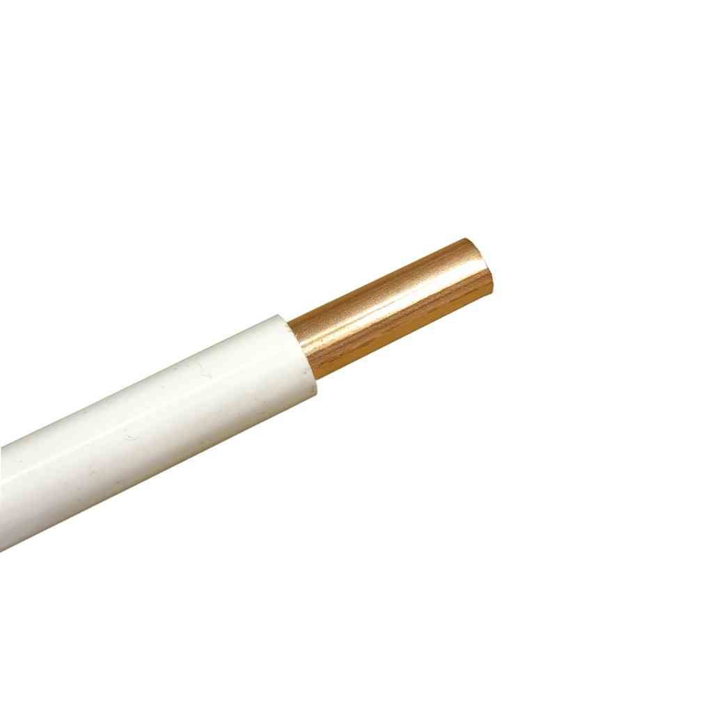 10mm Copper Pipe With White PVC Cover Per M