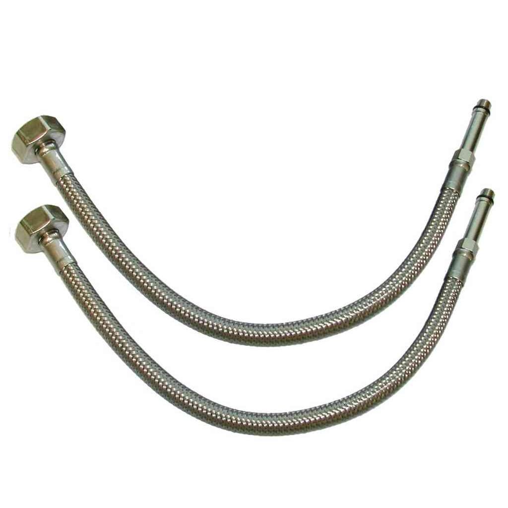 1/2" BSP x M8 (8mm) Flexible Monobloc Tap Connector Tails (Pair